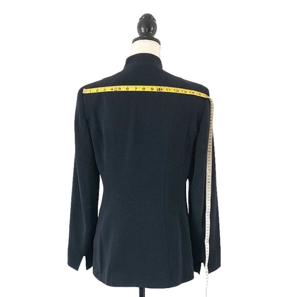 Jones New York Women’s Midnight Navy Blue Ribbed Mandarin Collar Jacket Size 10 - Picture 5 of 11